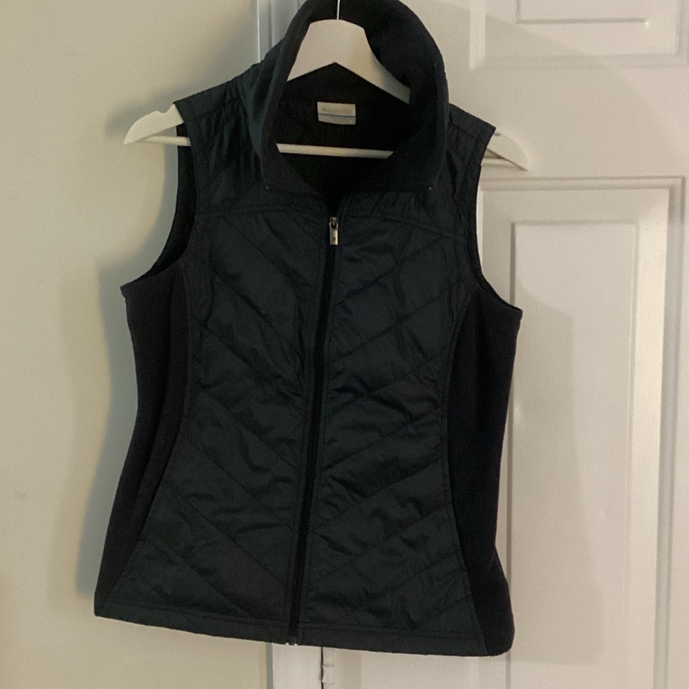 Quilted Sleeveless Vest Jacket - Black